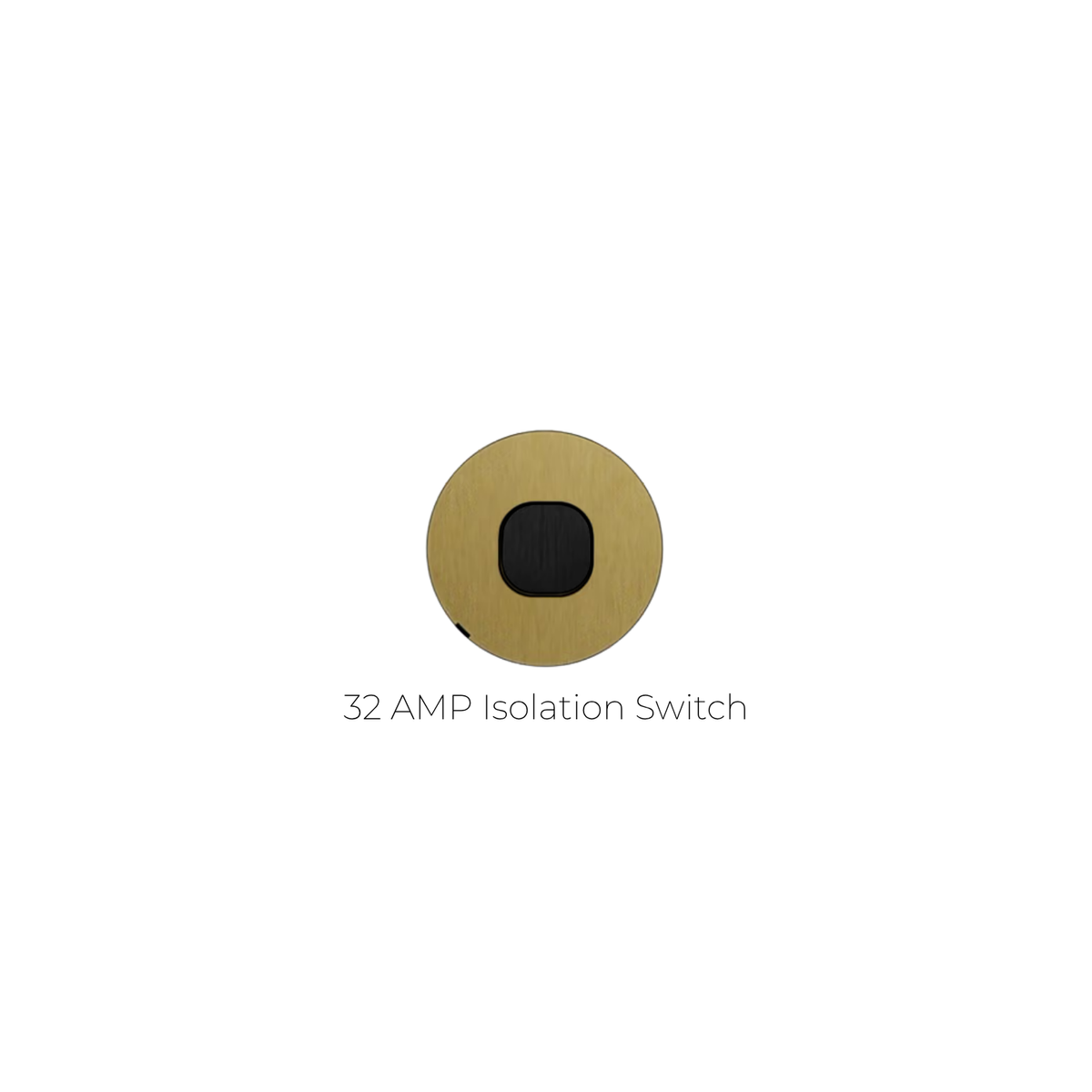 ZETR - 48 / Flush - Brass & Black 1 Gang Isolation Switch