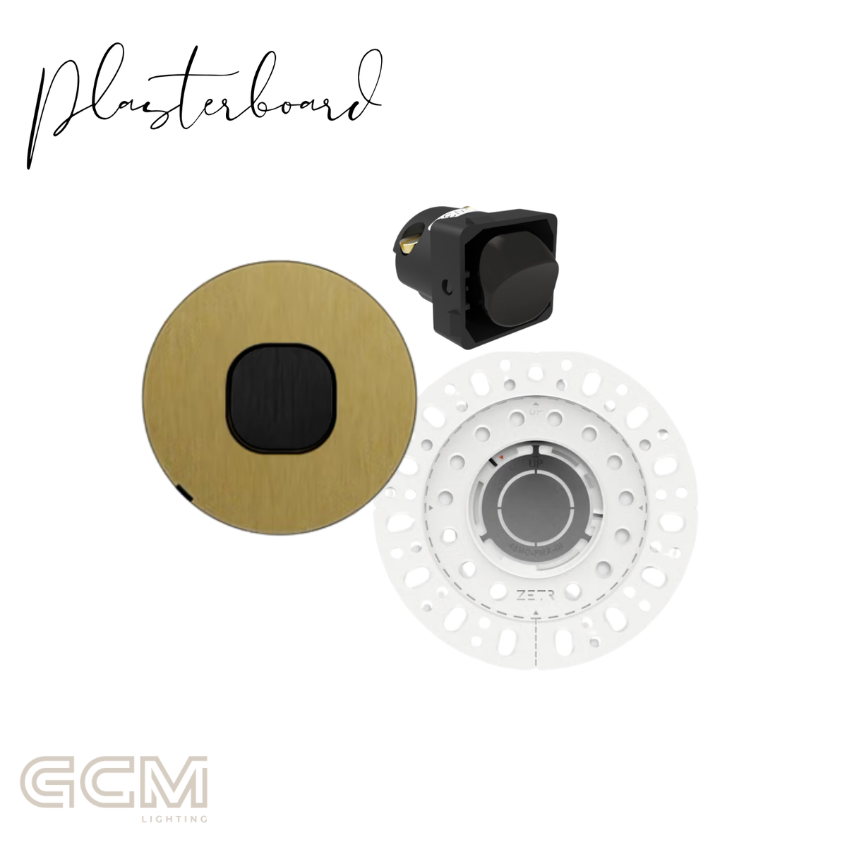 ZETR - 48 / Flush - Brass & Black 1 Gang Isolation Switch