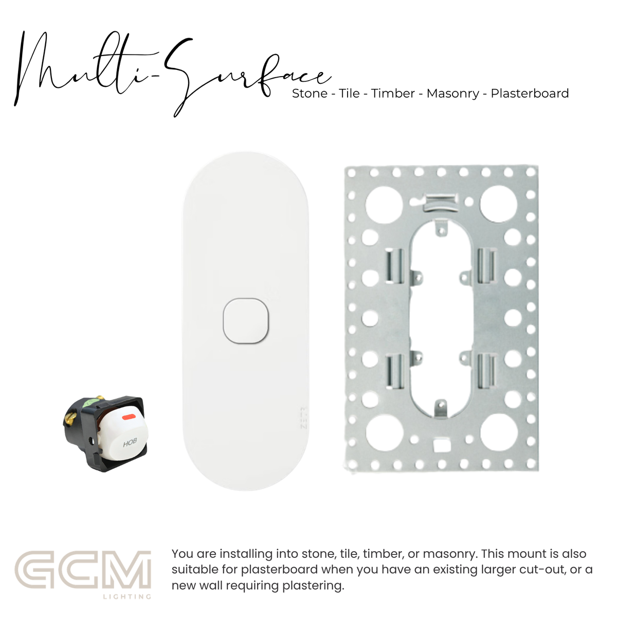 ZETR - 12 / Surface - Matte White 1 Gang Isolation Switch