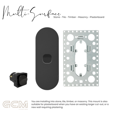 ZETR - 12 / Surface - Matte Black 1 Gang Isolation Switch