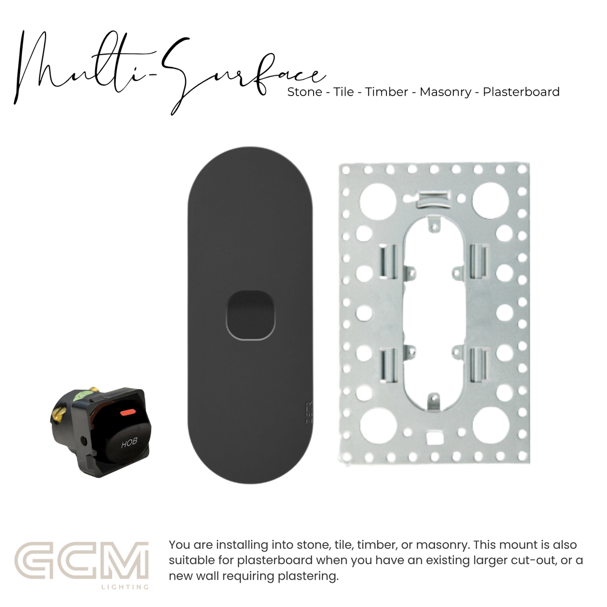 ZETR - 12 / Surface - Matte Black 1 Gang Isolation Switch