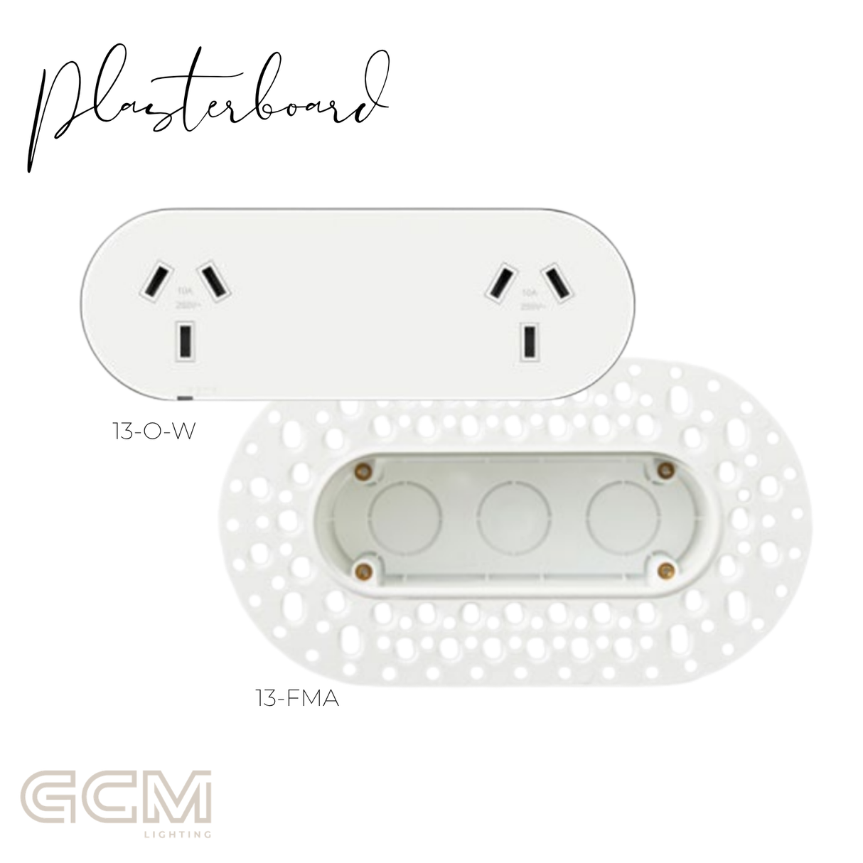 ZETR - 13 / Flush - Matte White Double Outlet