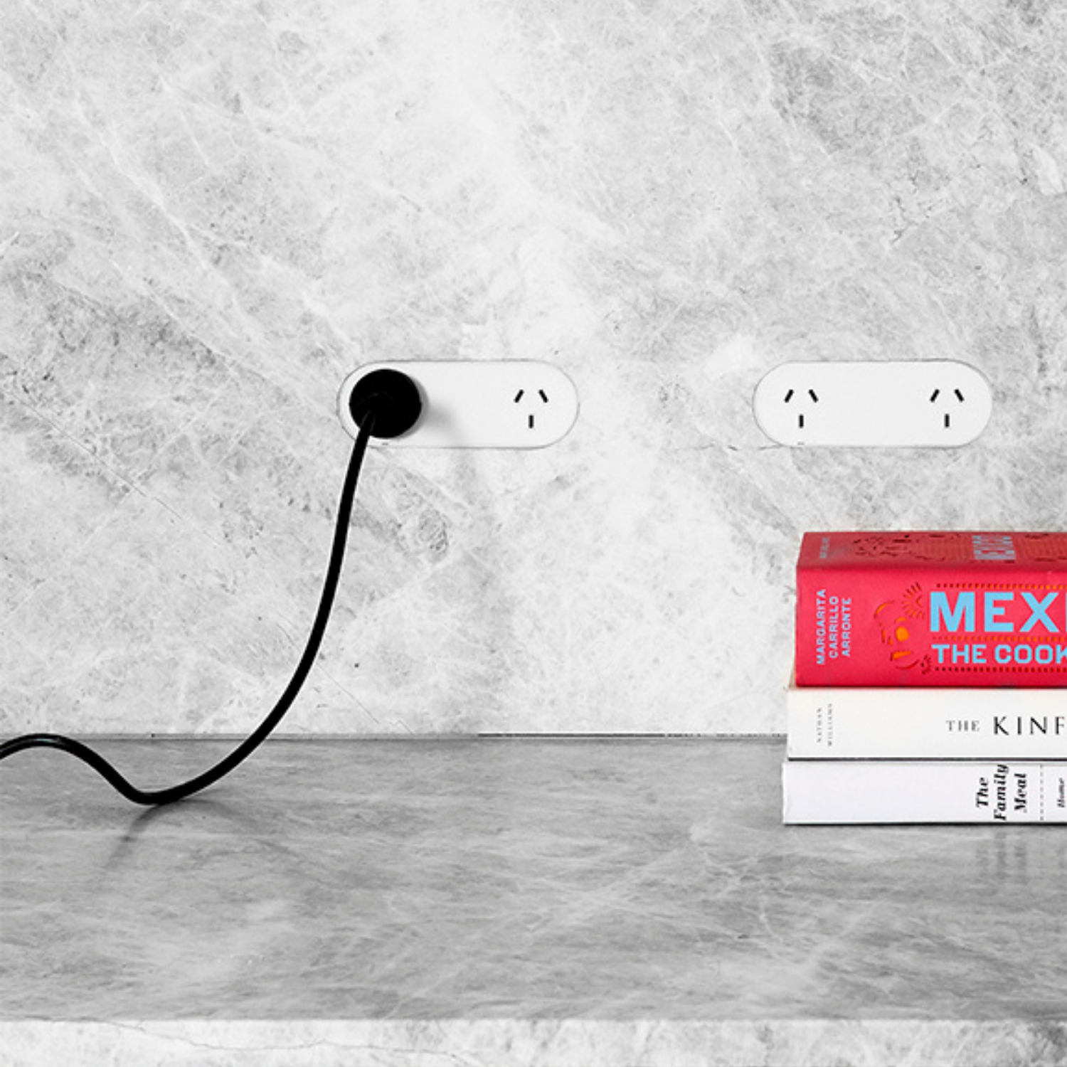 ZETR - 13 / Flush - Matte White Double Outlet