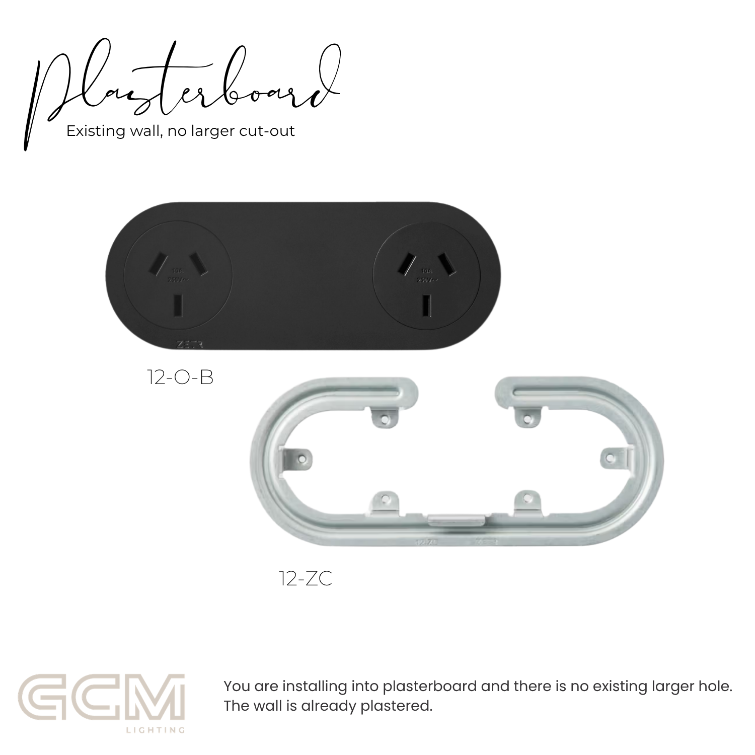ZETR - 12 / Surface - Matte Black Double Outlet
