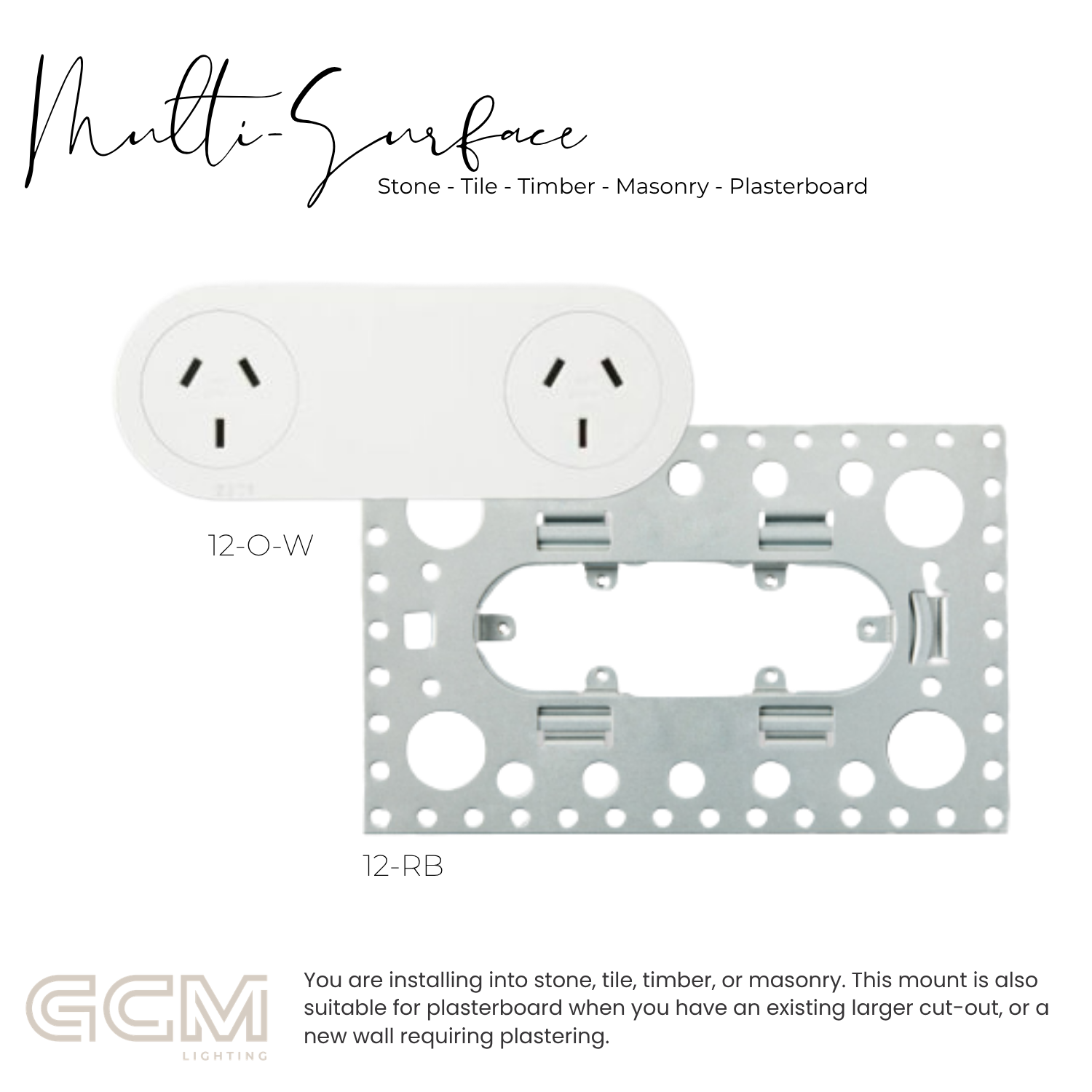 ZETR - 12 / Surface - Matte White Double Outlet