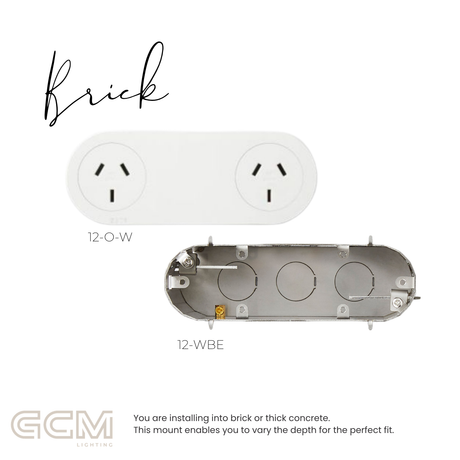 ZETR - 12 / Surface - Matte White Double Outlet