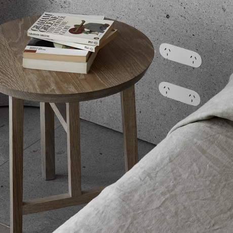 ZETR - 13 / Flush - Matte White Double Outlet