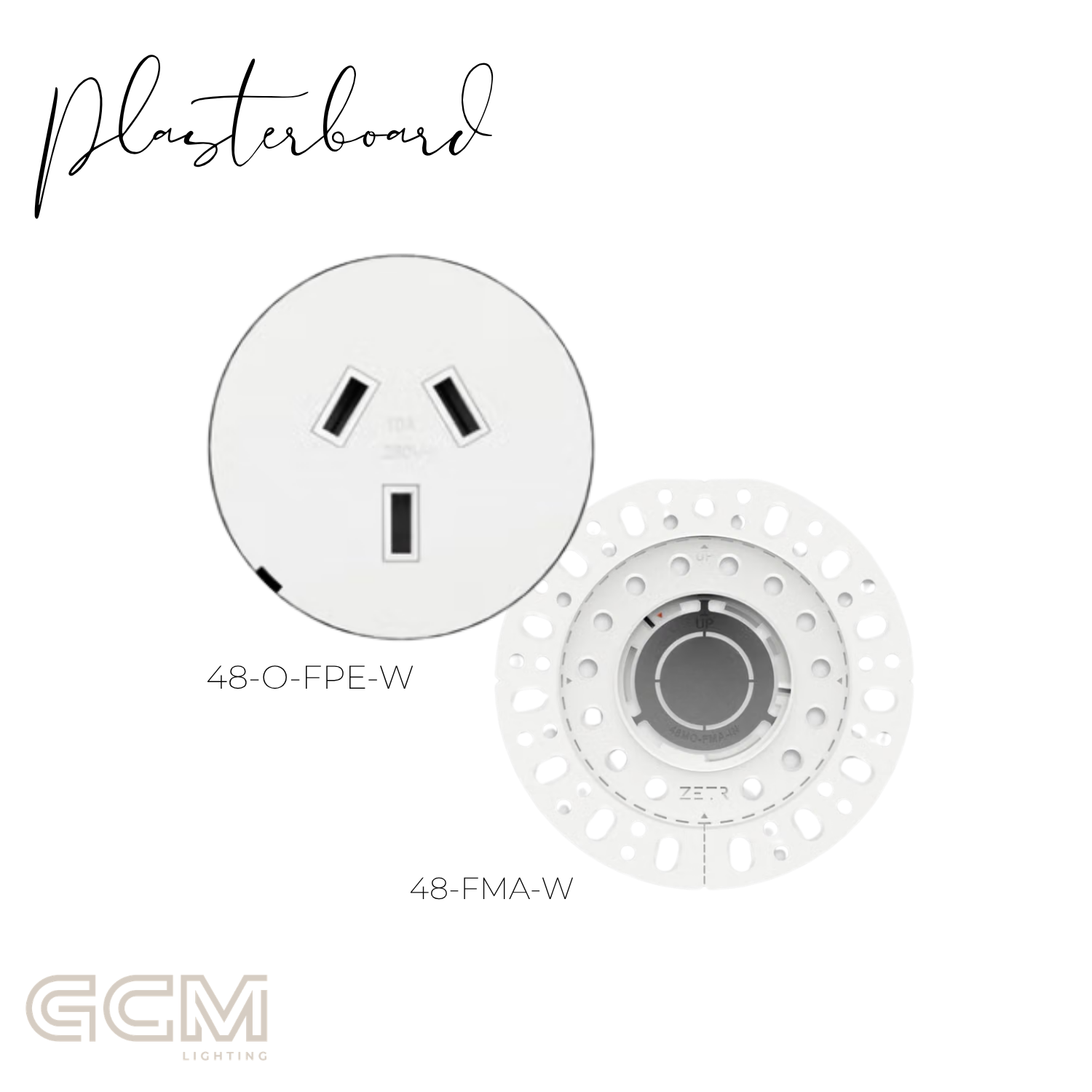 ZETR - 48 / Flush - Matte White Single Outlet