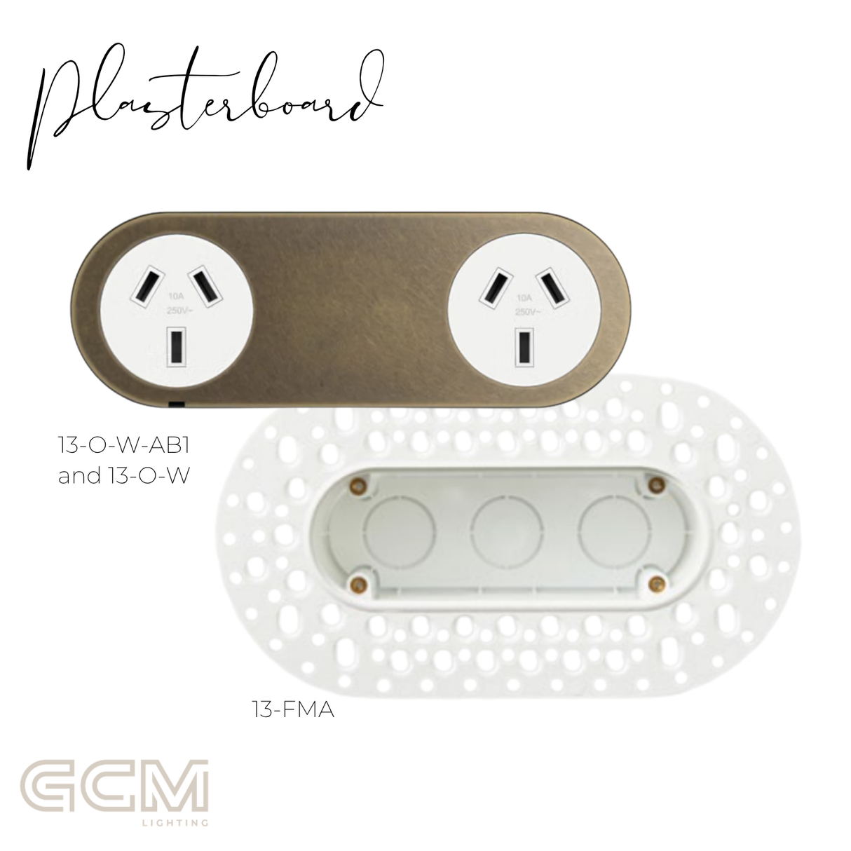 ZETR - 13 / Flush - Aged Brass Double Outlet