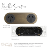 ZETR - 13 / Flush - Aged Brass Double Outlet
