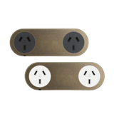 ZETR - 13 / Flush - Aged Brass Double Outlet