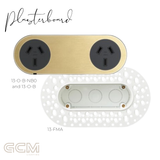 ZETR - 13 / Flush - Natural Brass Double Outlet