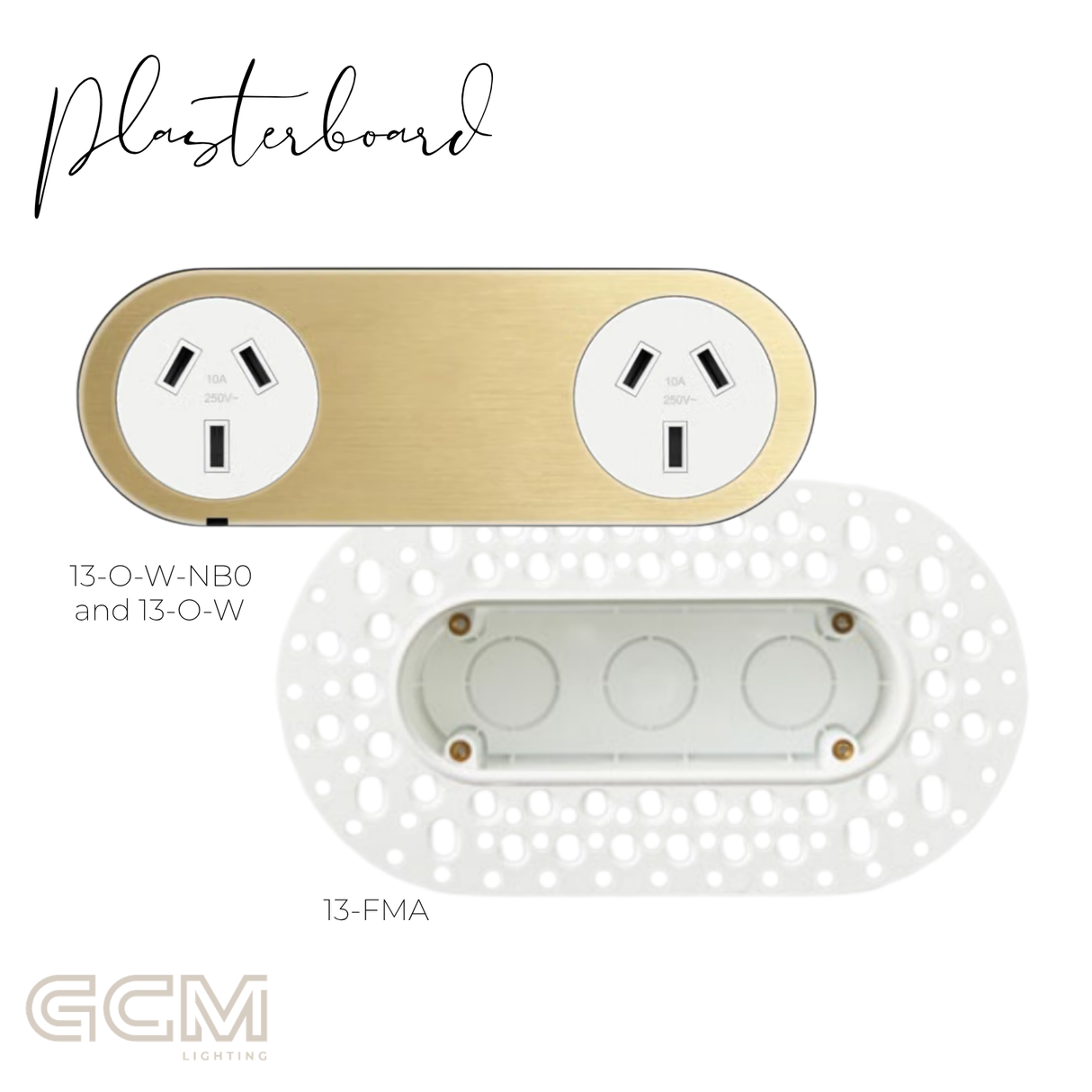 ZETR - 13 / Flush - Natural Brass Double Outlet