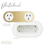 ZETR - 13 / Flush - Natural Brass Double Outlet