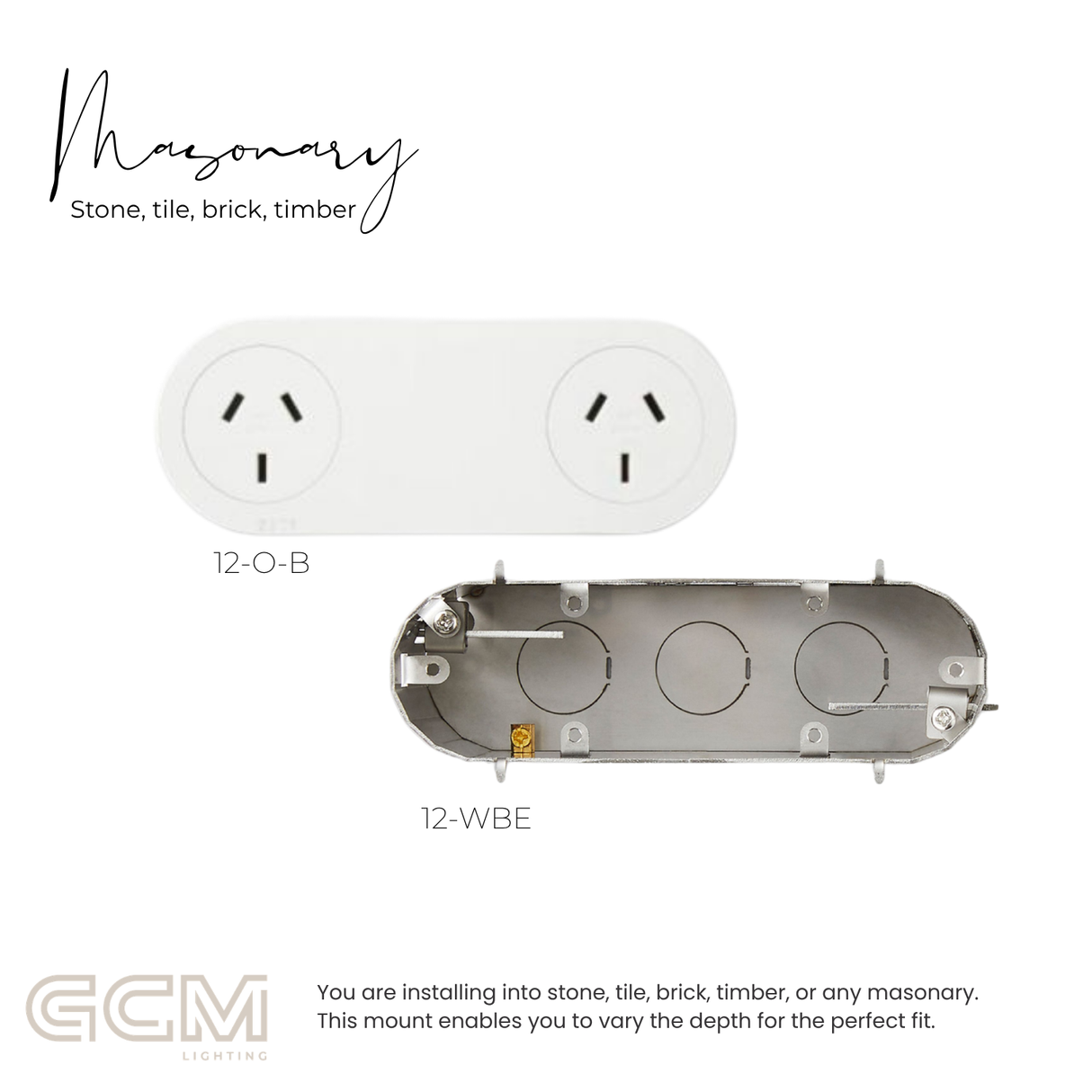 ZETR - 12 / Surface - Matte White Double Outlet