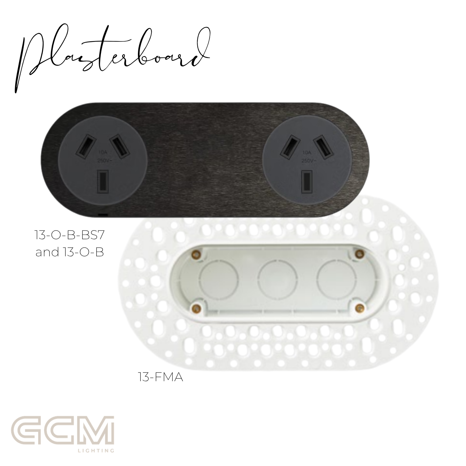 ZETR - 13 / Flush - Black Steel Double Outlet