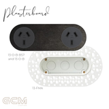 ZETR - 13 / Flush - Black Steel Double Outlet