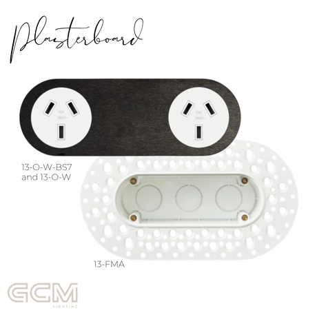 ZETR - 13 / Flush - Black Steel Double Outlet