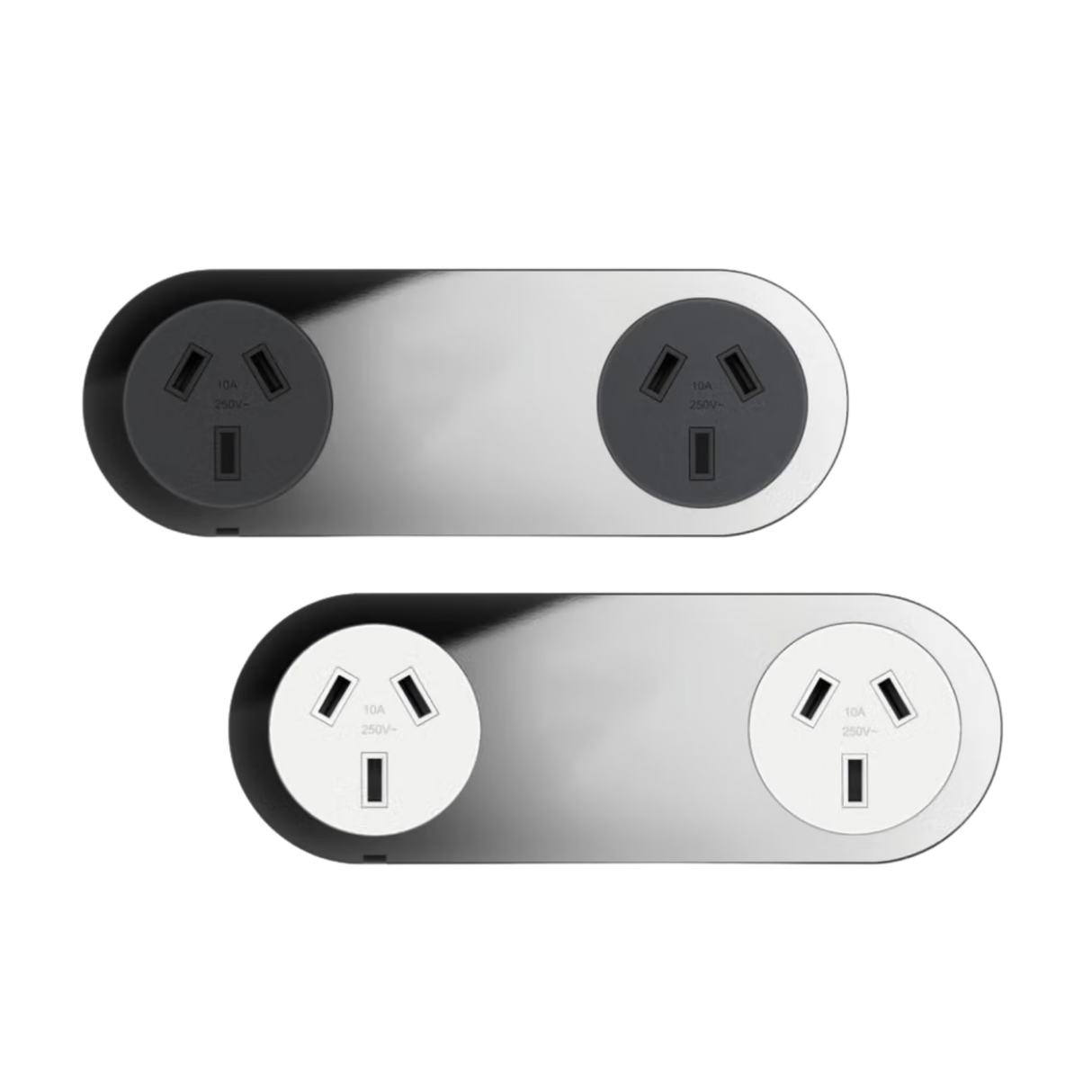 ZETR - 13 / Flush - Mirror Steel Double Outlet