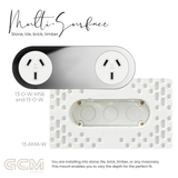 ZETR - 13 / Flush - Mirror Steel Double Outlet
