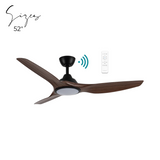 Impact DC ceiling fan - Walnut Timber Finish