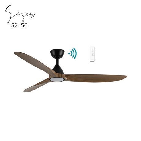 Seaforth DC ceiling fan - Teak Timber Finish