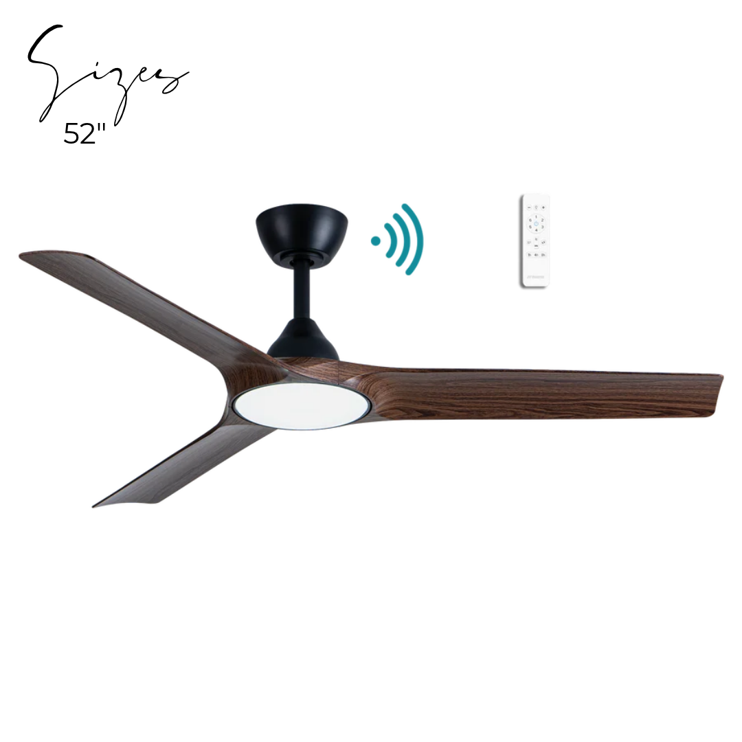 Alpine DC ceiling fan - Walnut Timber Finish