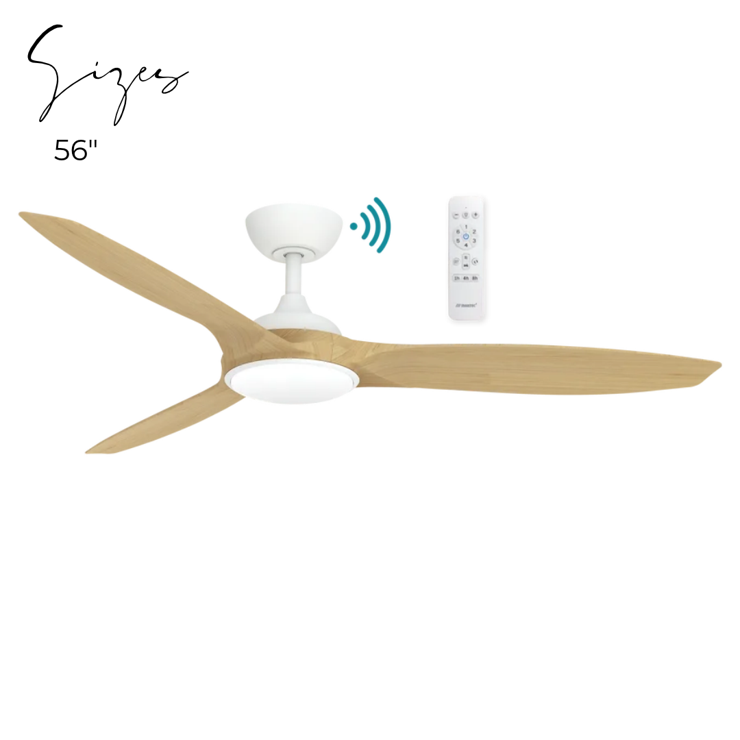 Newport DC 56″ Ceiling Fan - Timber Finish