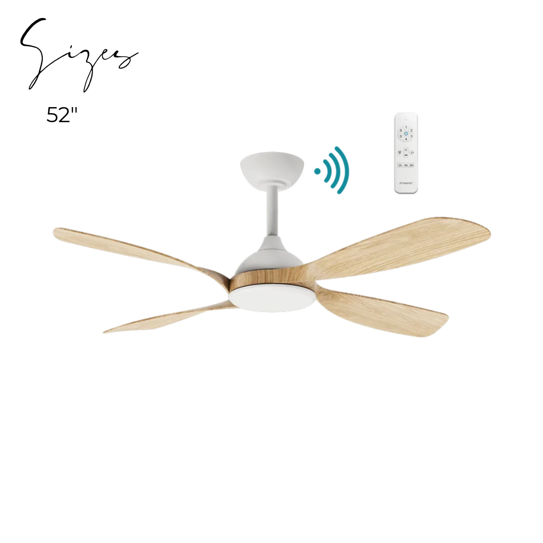 Hampton DC ceiling fan - Oak Timber finish