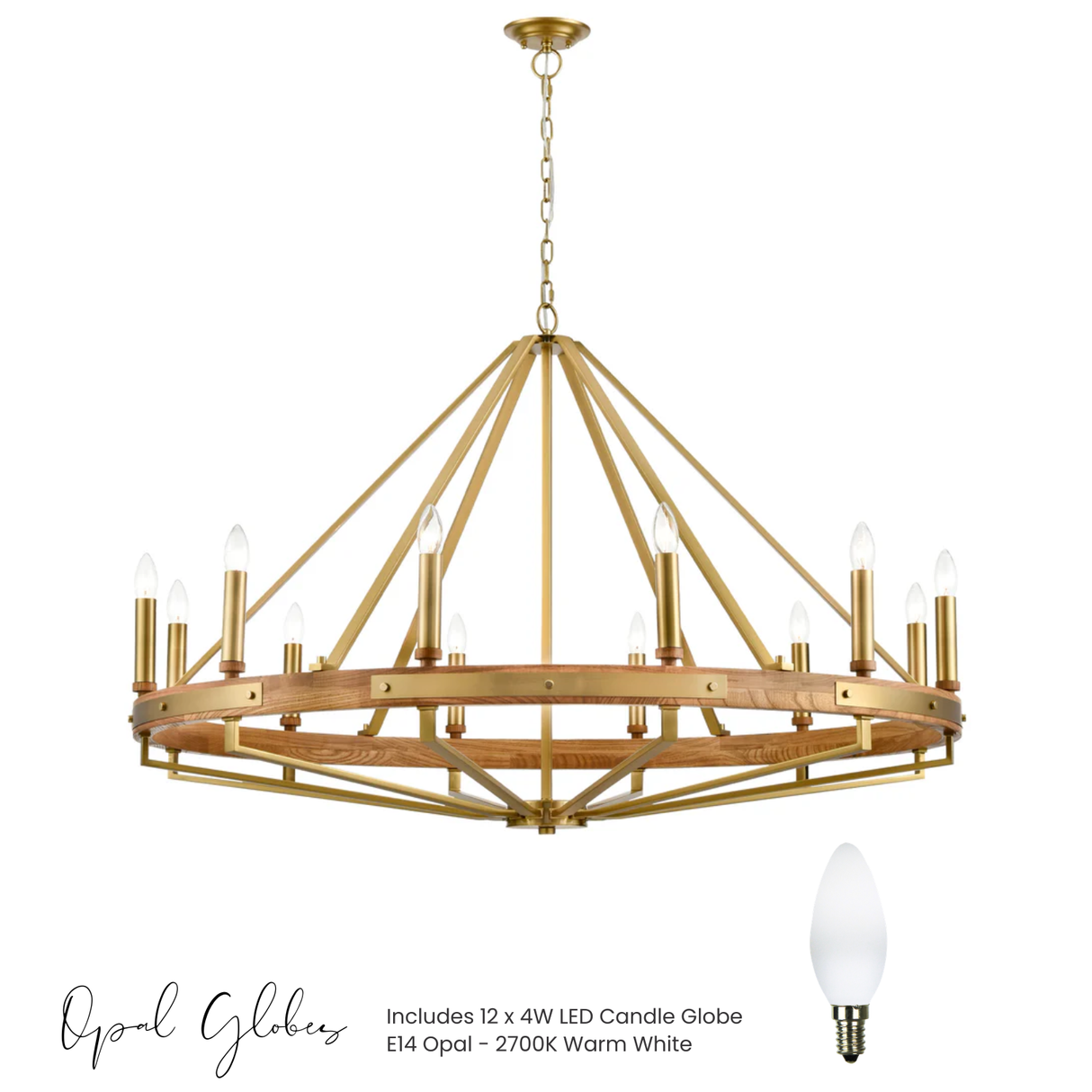 Macintyre Chandelier in Gold