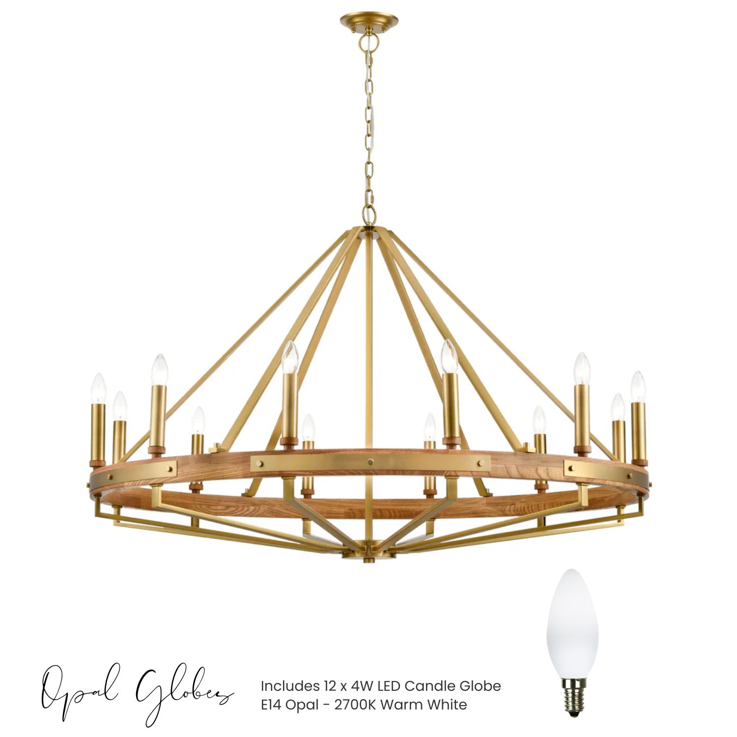 Macintyre Chandelier in Gold
