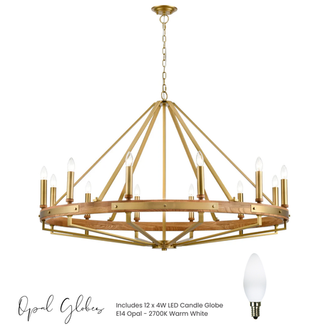 Macintyre Chandelier in Gold