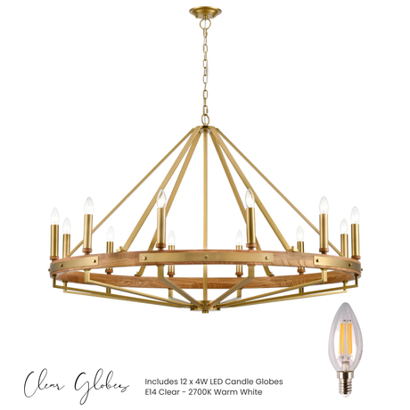 Macintyre Chandelier in Gold