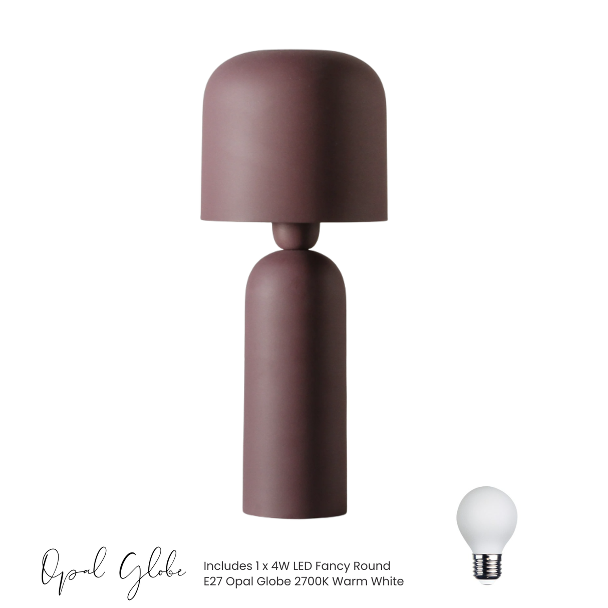 Bolzano Table Lamp in Burgundy