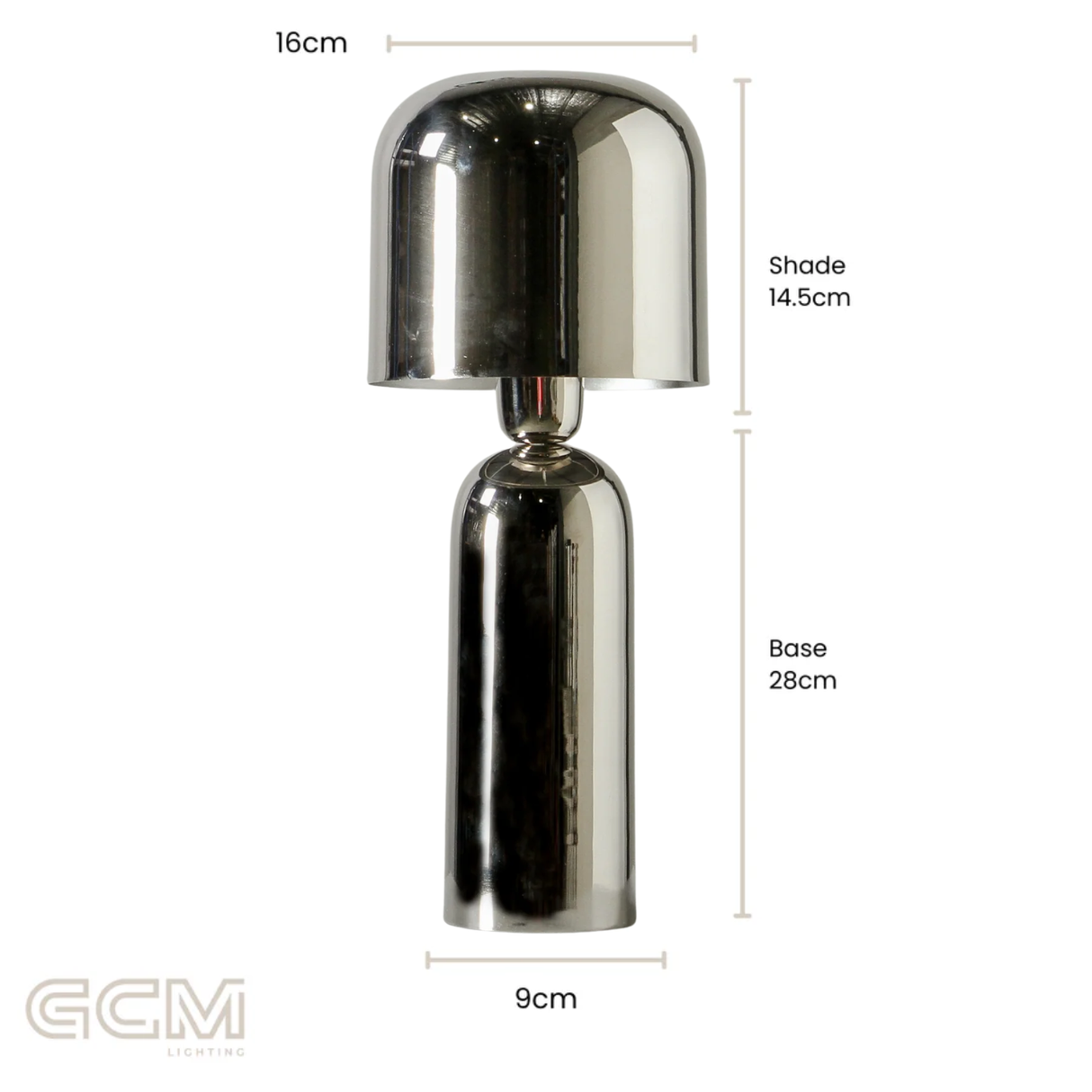 Bolzano Table Lamp in Chrome