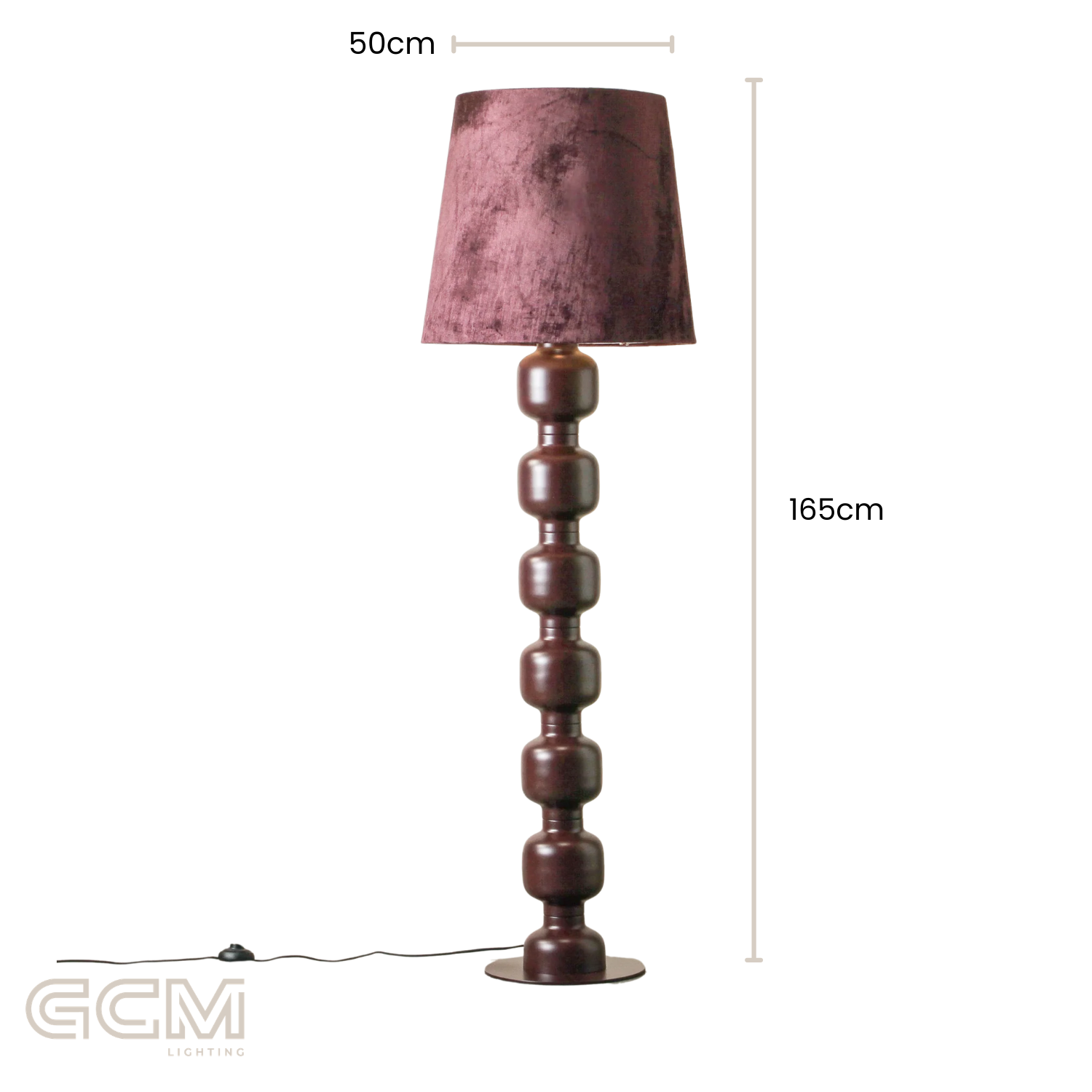 Spool Floor Lamp in Plum