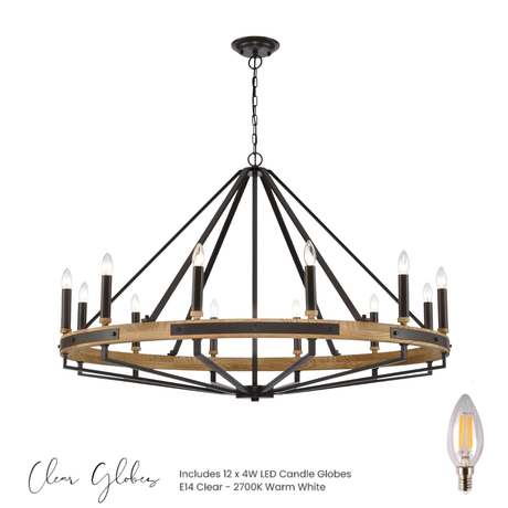 Macintyre Chandelier in Black