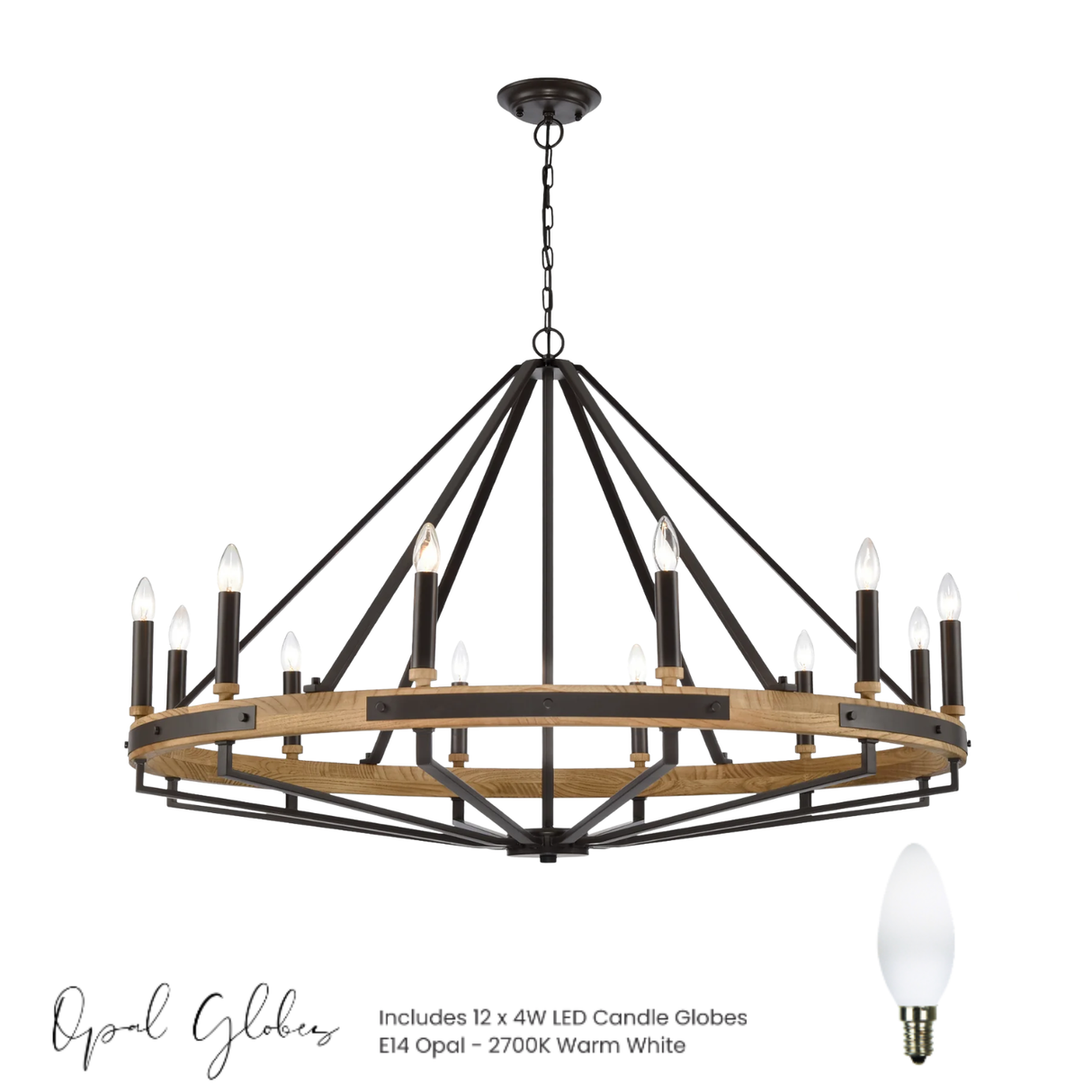 Macintyre Chandelier in Black