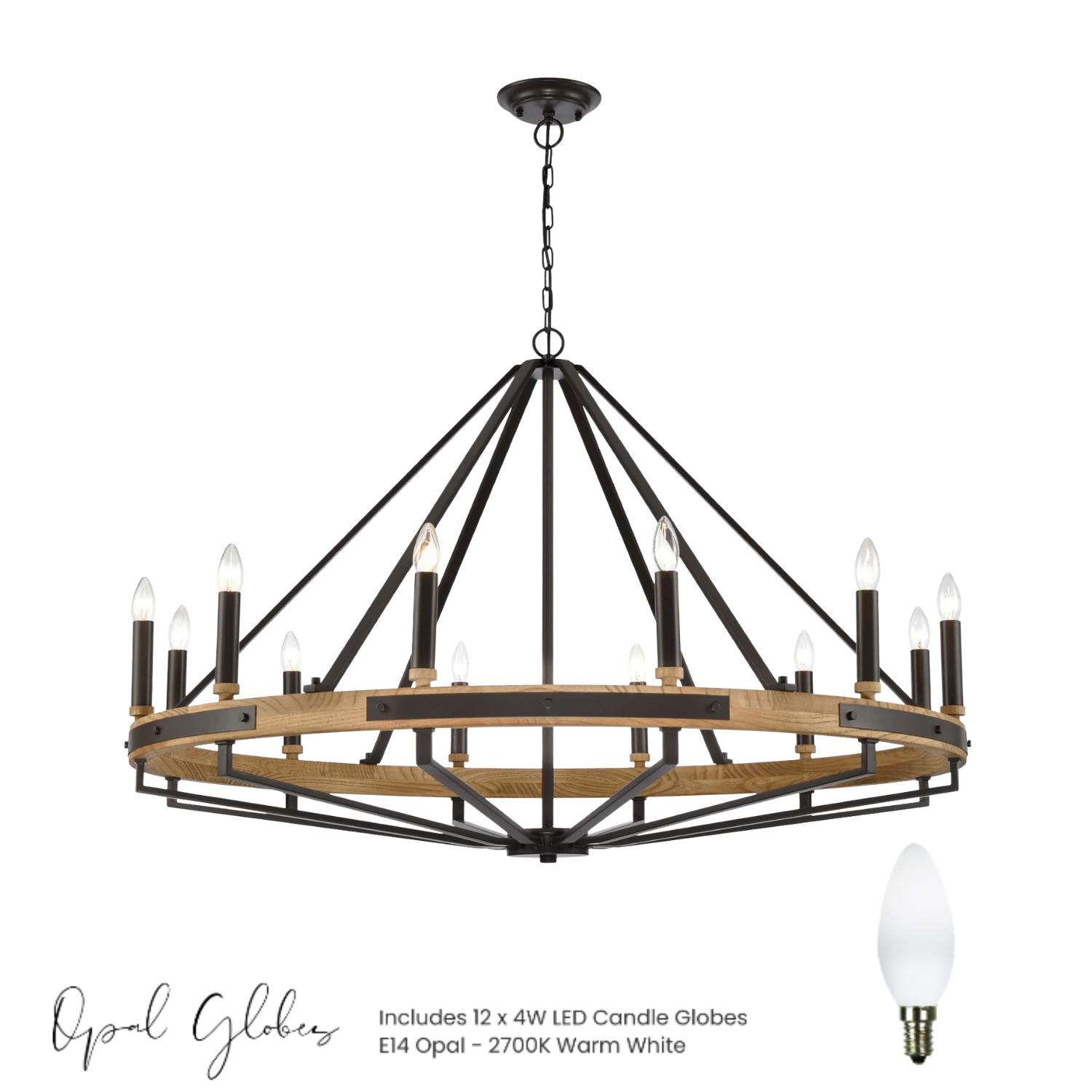 Macintyre Chandelier in Black