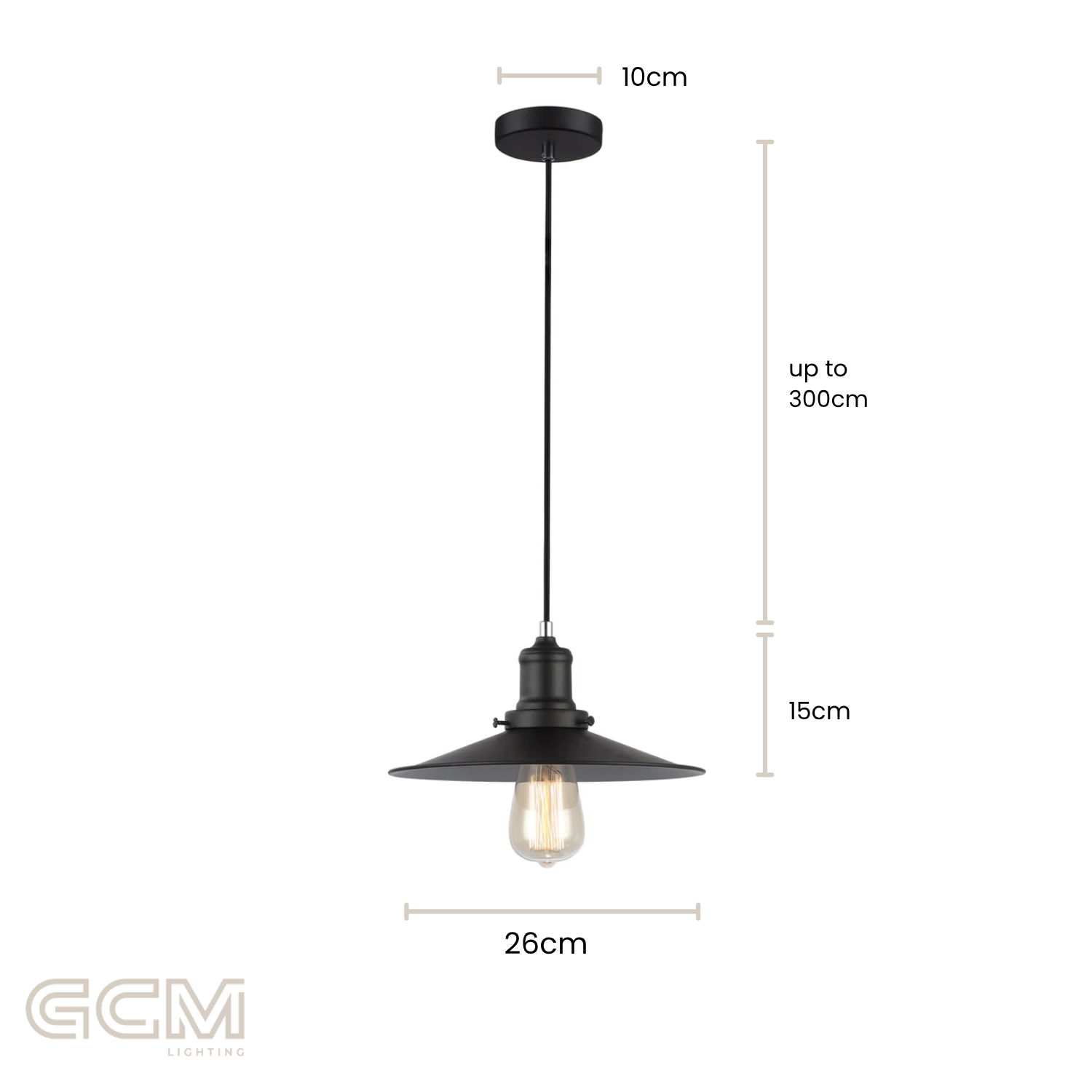 Dowe Mini Pendant - Black