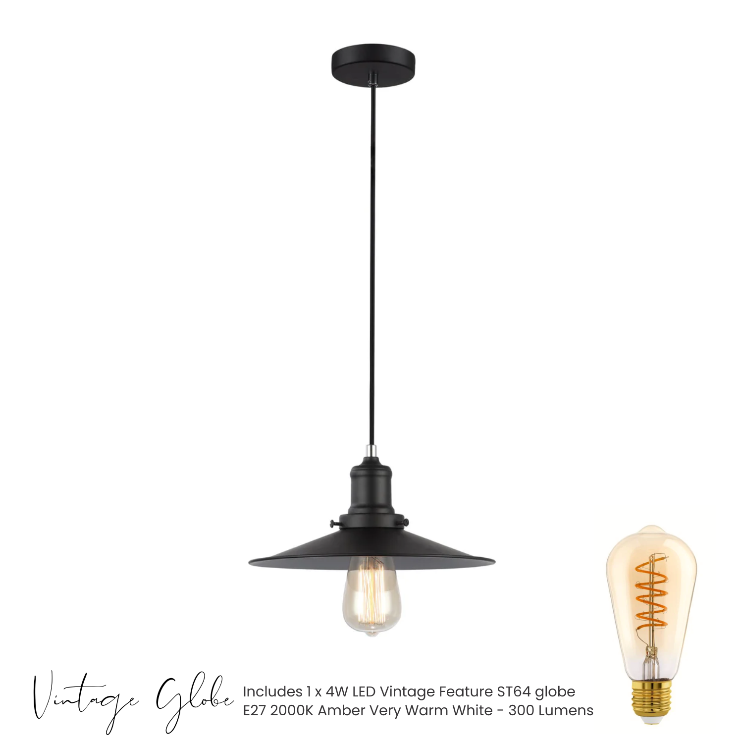 Dowe Mini Pendant - Black