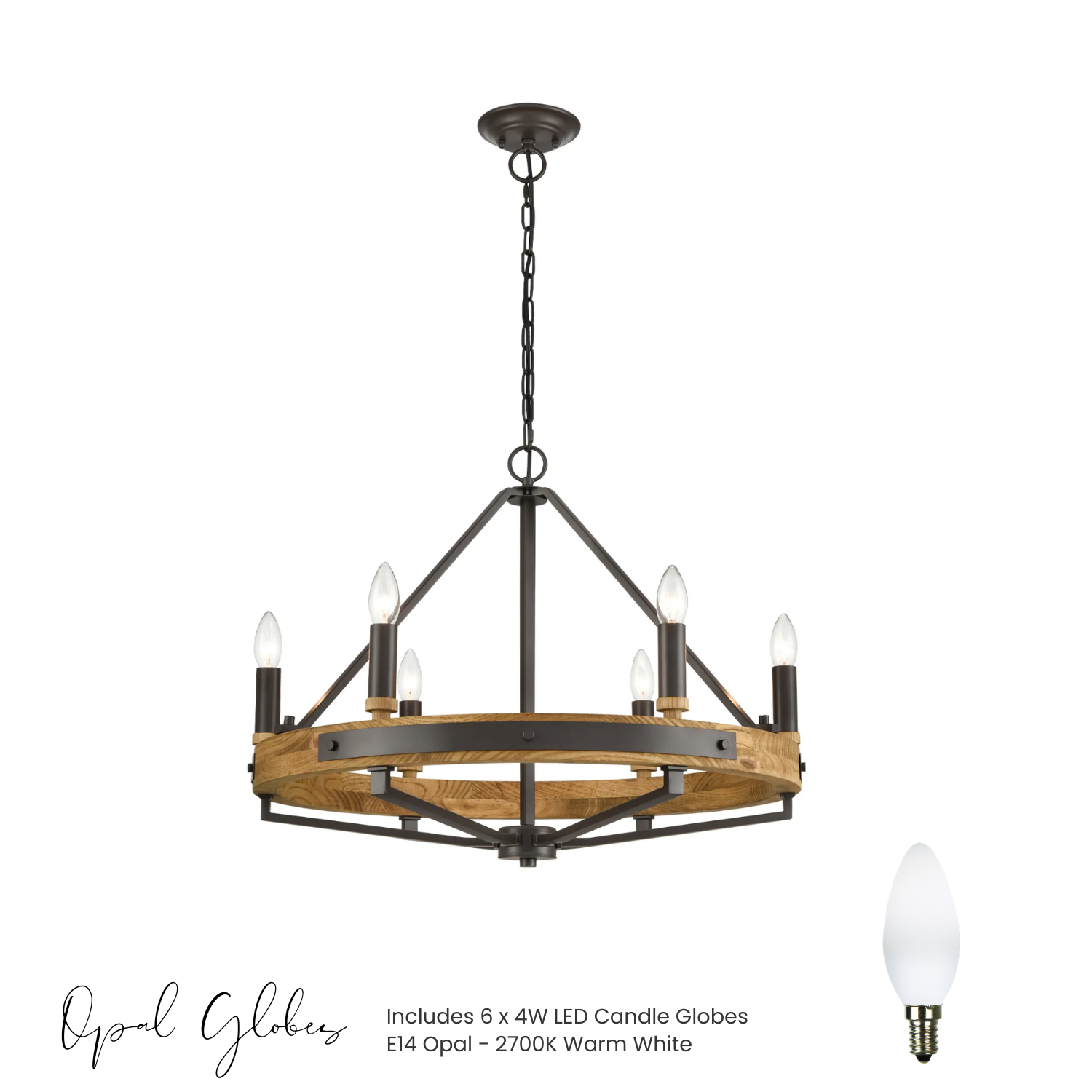 Macintyre Chandelier in Black