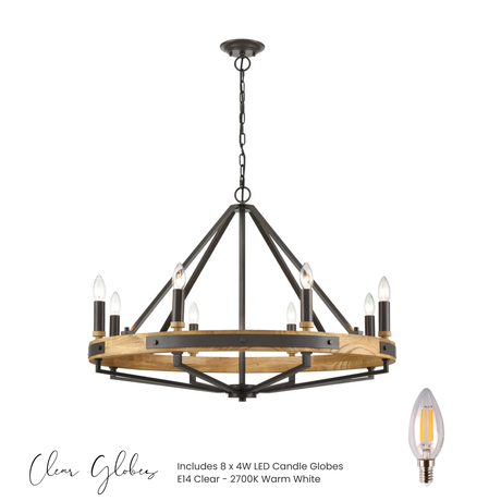 Macintyre Chandelier in Black