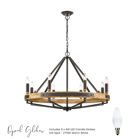 Macintyre Chandelier in Black