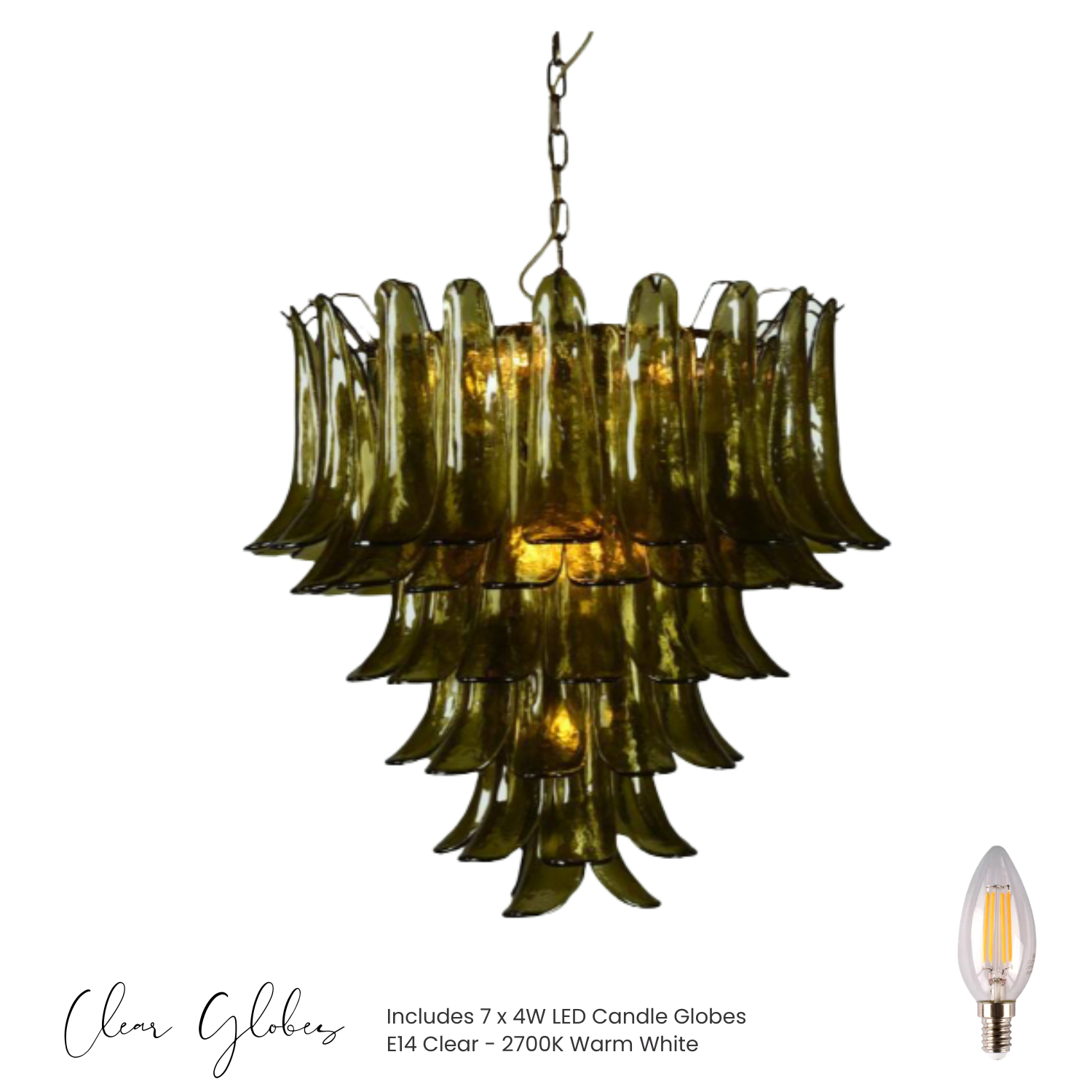 Josephine Olive Chandelier - Medium