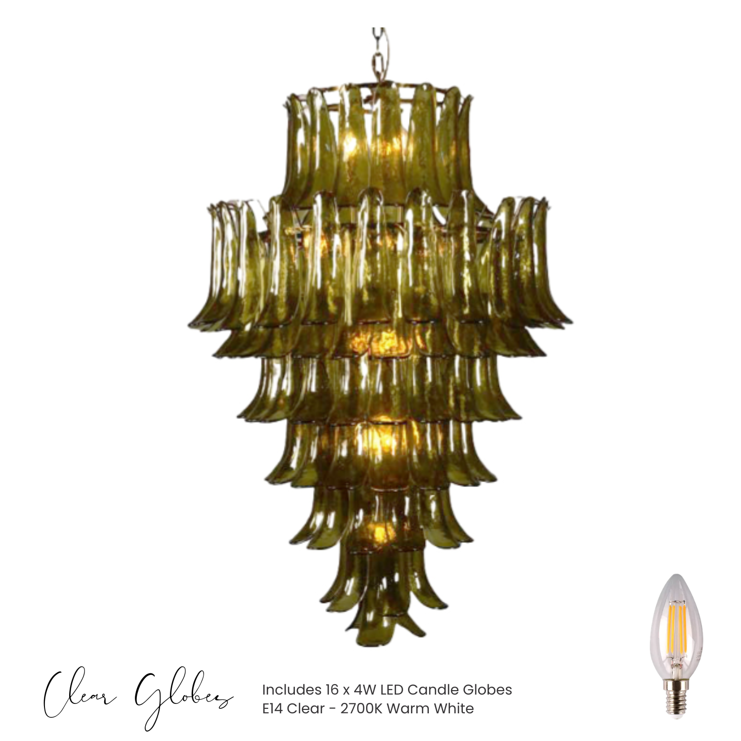 Josephine Olive Chandelier - Large