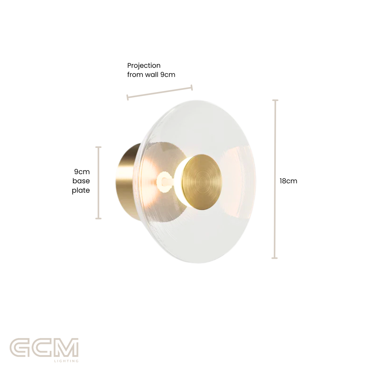 Dome Air Wall Light - Clear