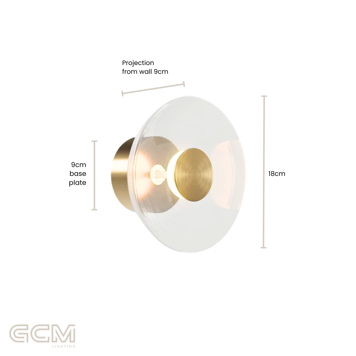 Dome Air Wall Light - Clear