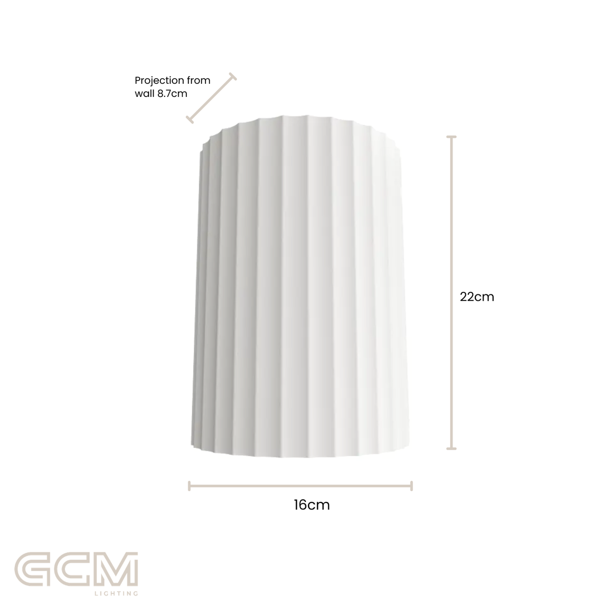 Forma Ribbed Small Wall Light