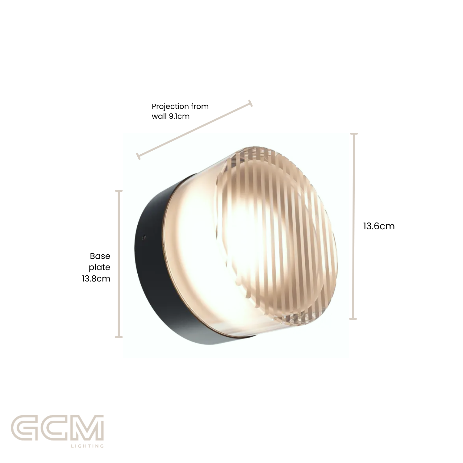 Gull Wall Light - Ribbed